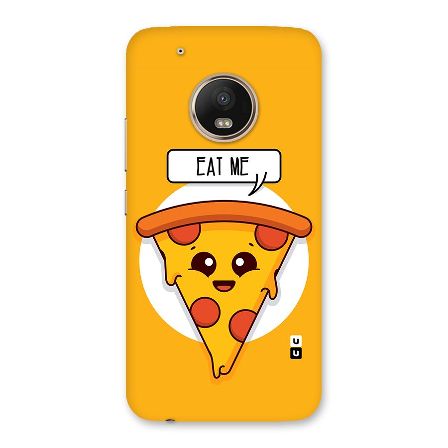 Eat Me Cute Pizza Slice Back Case for Moto G5 Plus