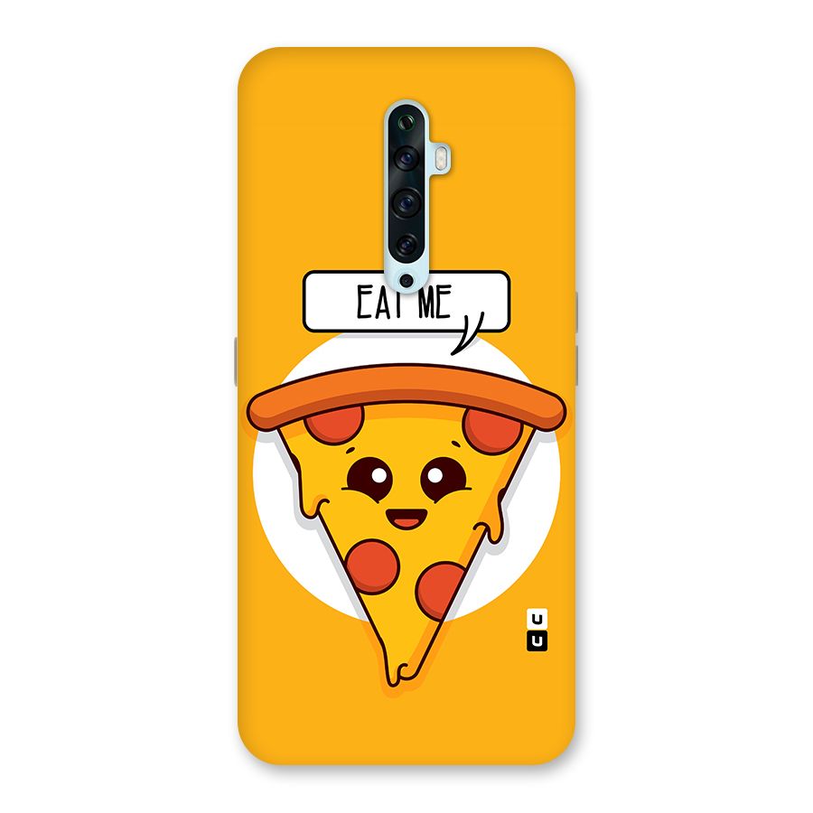Eat Me Cute Pizza Slice Glass Back Case for Oppo Reno2 F