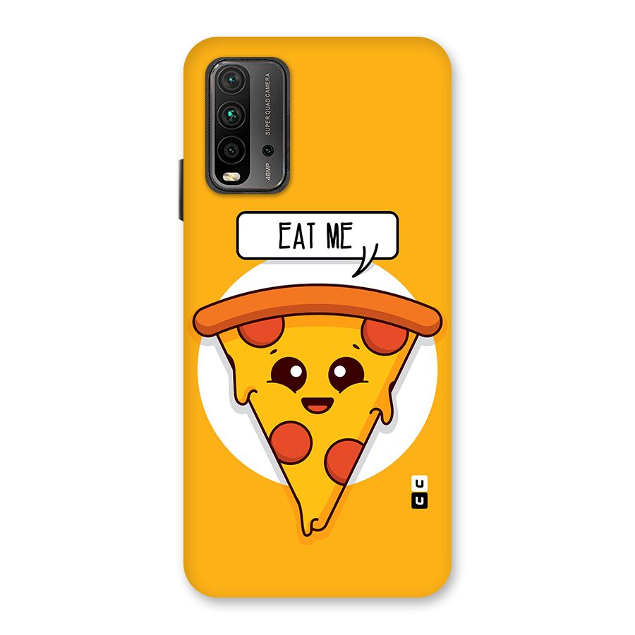 Eat Me Cute Pizza Slice Glass Back Case for Redmi 9 Power