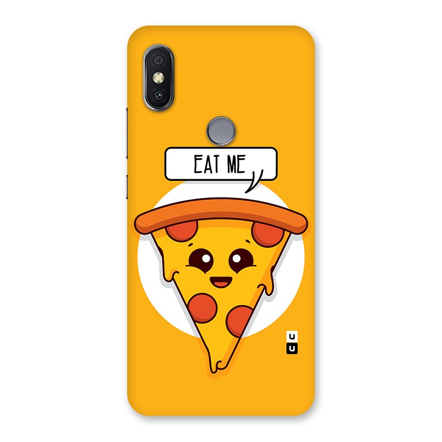 Eat Me Cute Pizza Slice Back Case for Redmi Y2
