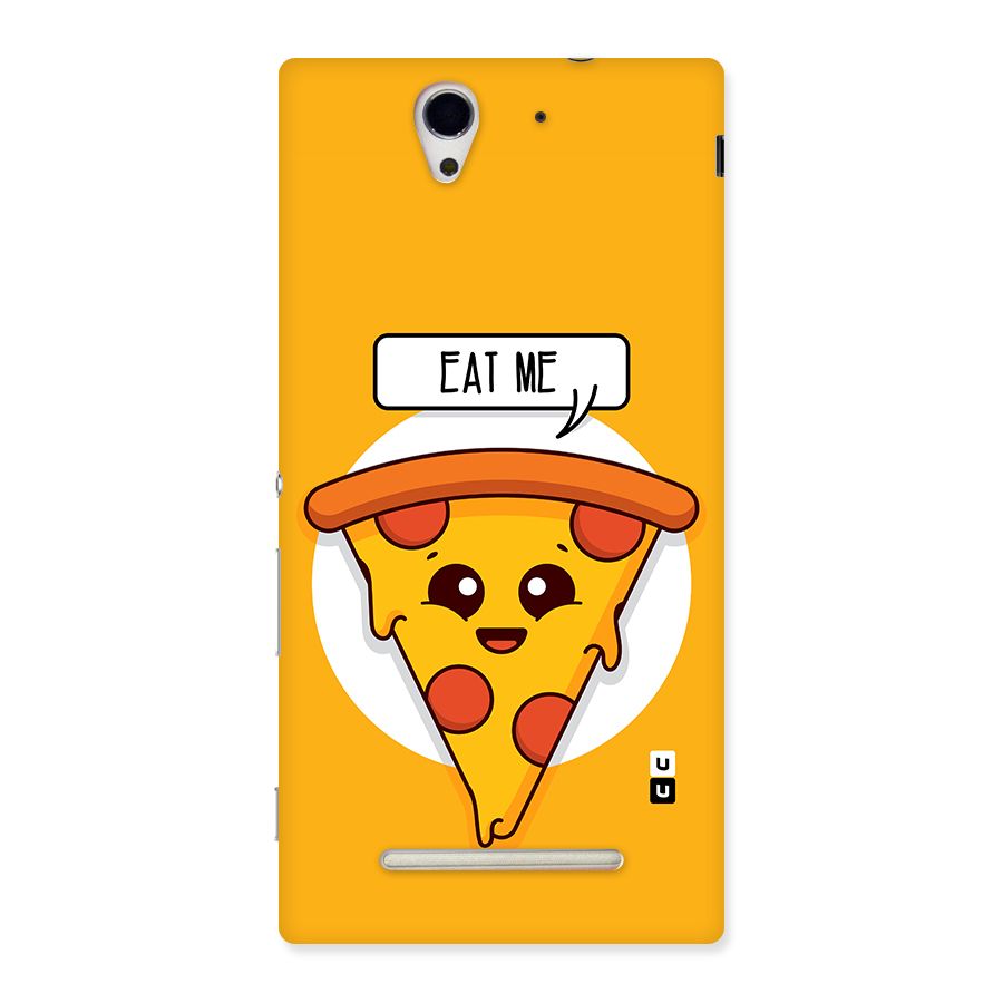 Eat Me Cute Pizza Slice Back Case for Sony Xperia C3