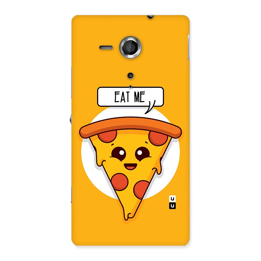 Eat Me Cute Pizza Slice Back Case for Sony Xperia SP
