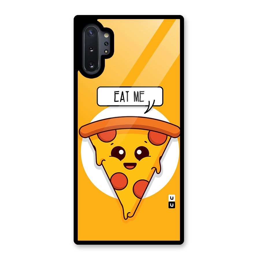 Eat Me Cute Pizza Slice Glass Back Case for Galaxy Note 10 Plus