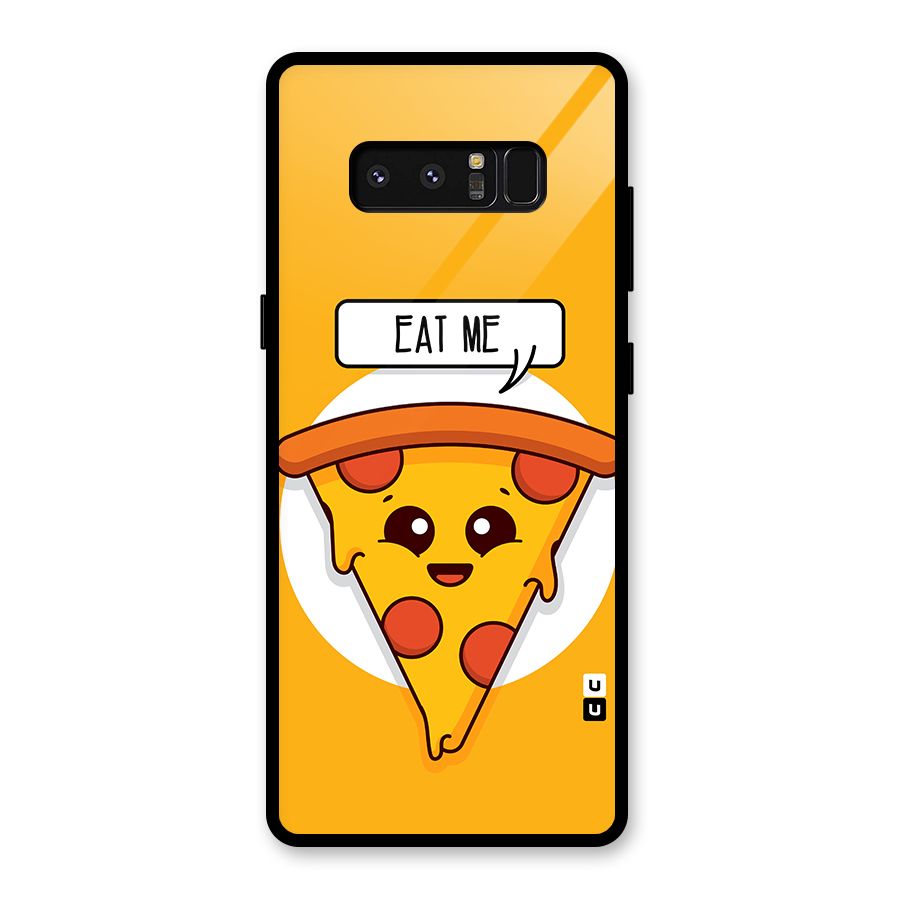 Eat Me Cute Pizza Slice Glass Back Case for Galaxy Note 8