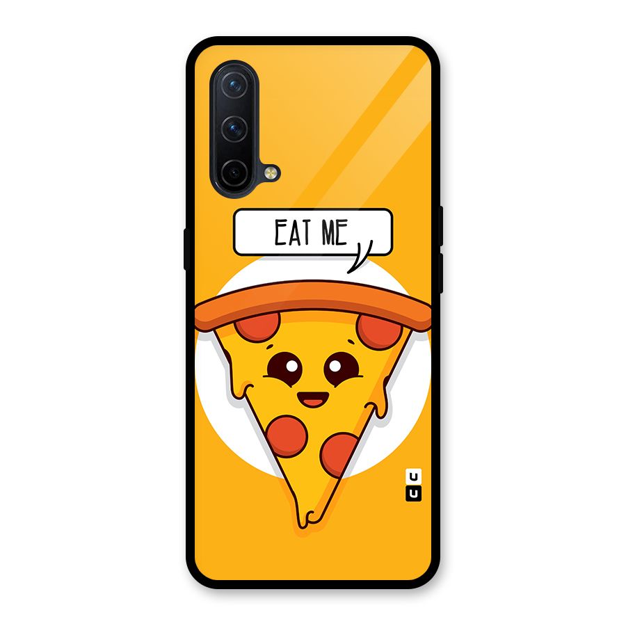 Eat Me Cute Pizza Slice Glass Back Case for OnePlus Nord CE 5G