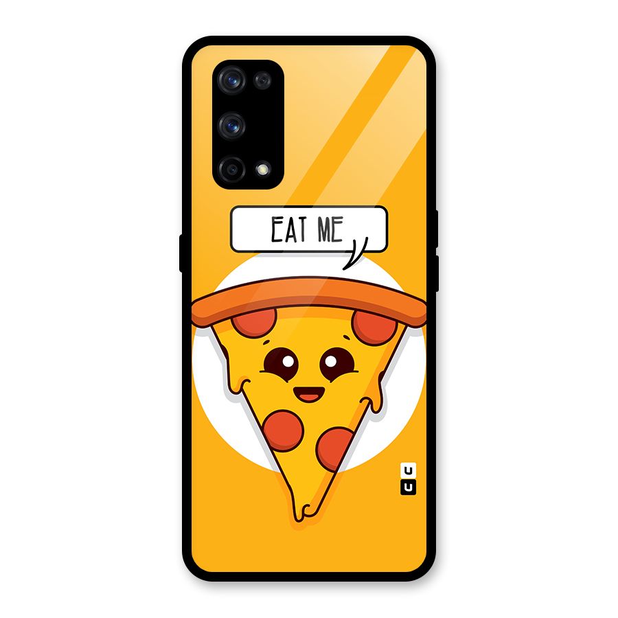 Eat Me Cute Pizza Slice Glass Back Case for Realme X7 Pro