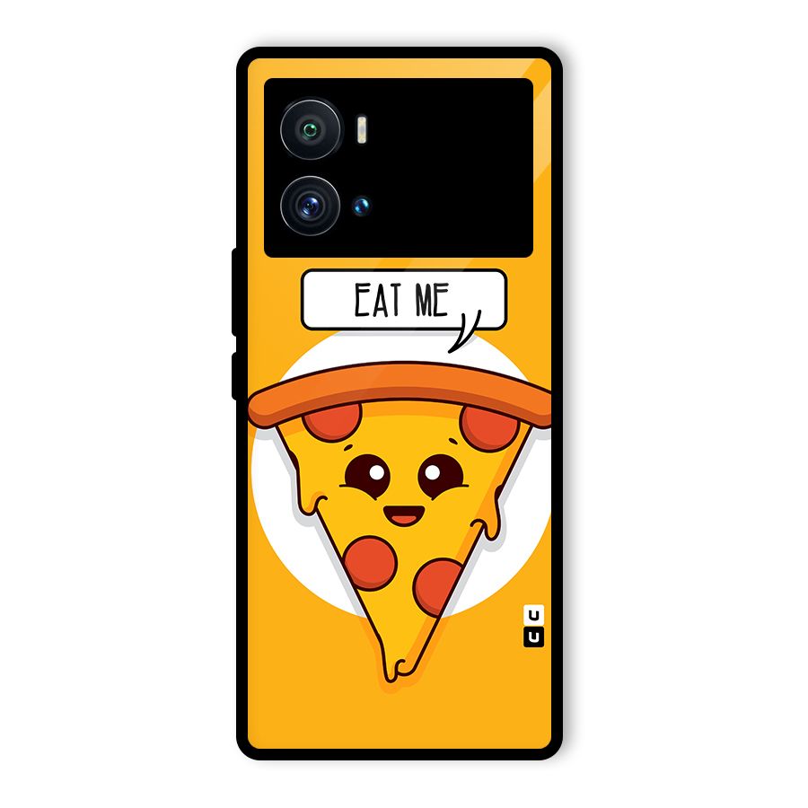 Eat Me Cute Pizza Slice Glass Back Case for Vivo iQOO 9 Pro