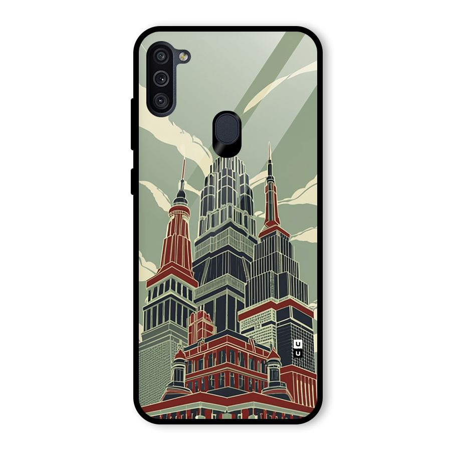 Edo Arc Glass Back Case for Galaxy M11