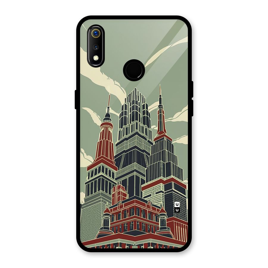 Edo Arc Glass Back Case for Realme 3i