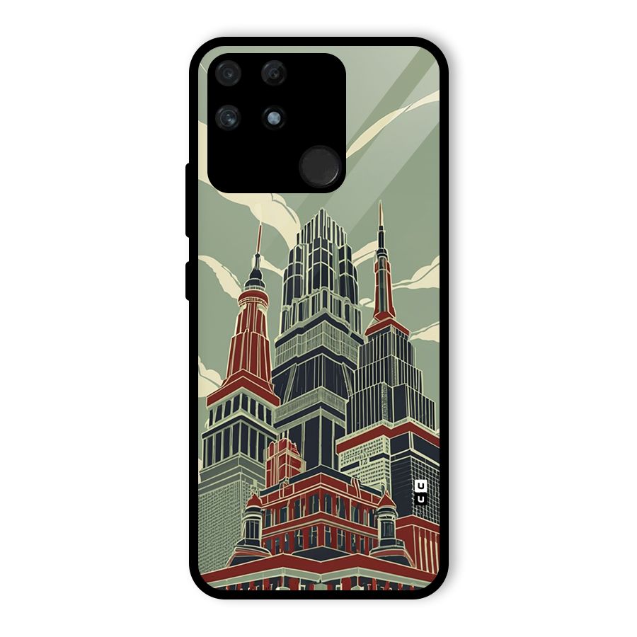 Edo Arc Glass Back Case for Realme Narzo 50A