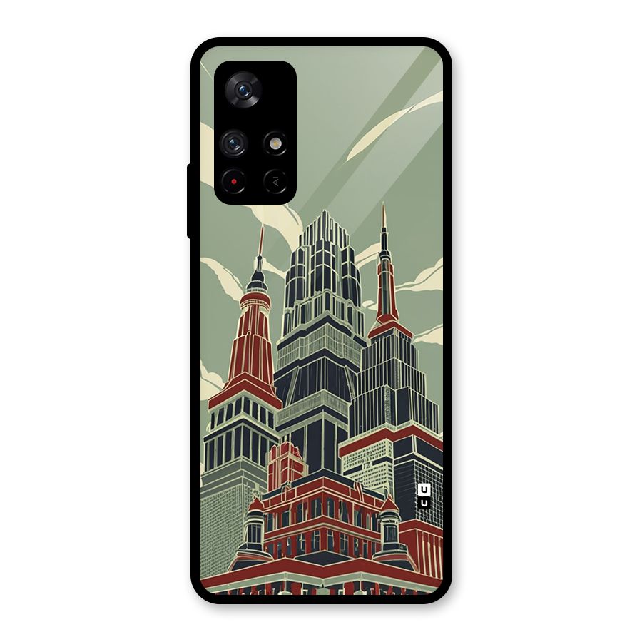 Edo Arc Glass Back Case for Redmi Note 11T 5G