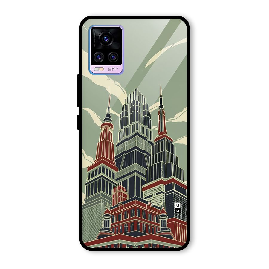 Edo Arc Glass Back Case for Vivo V20 Pro
