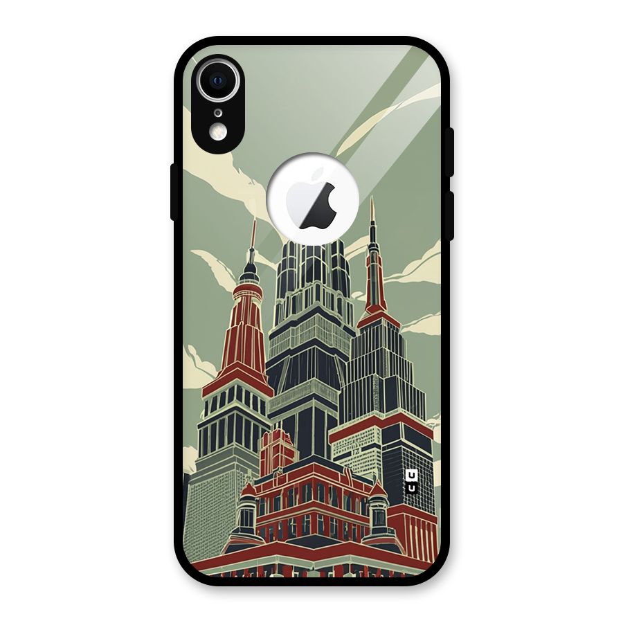 Edo Arc Glass Back Case for iPhone XR Logo Cut