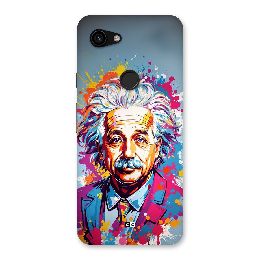 Einstein illustration Back Case for Google Pixel 3a