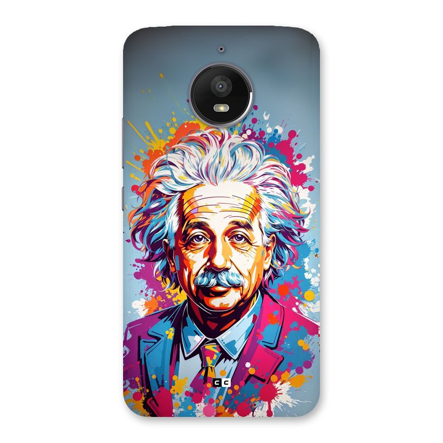 Einstein illustration Back Case for Moto E4 Plus