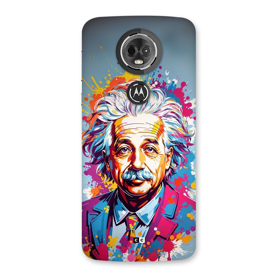 Einstein illustration Back Case for Moto E5 Plus