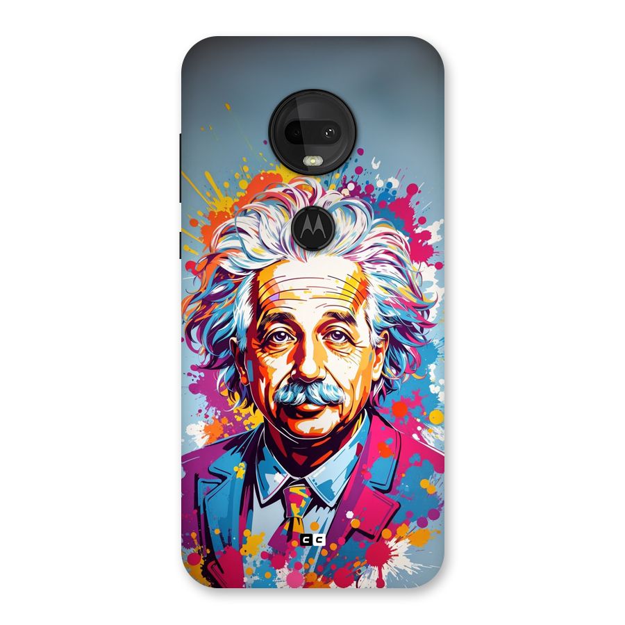 Einstein illustration Back Case for Moto G7