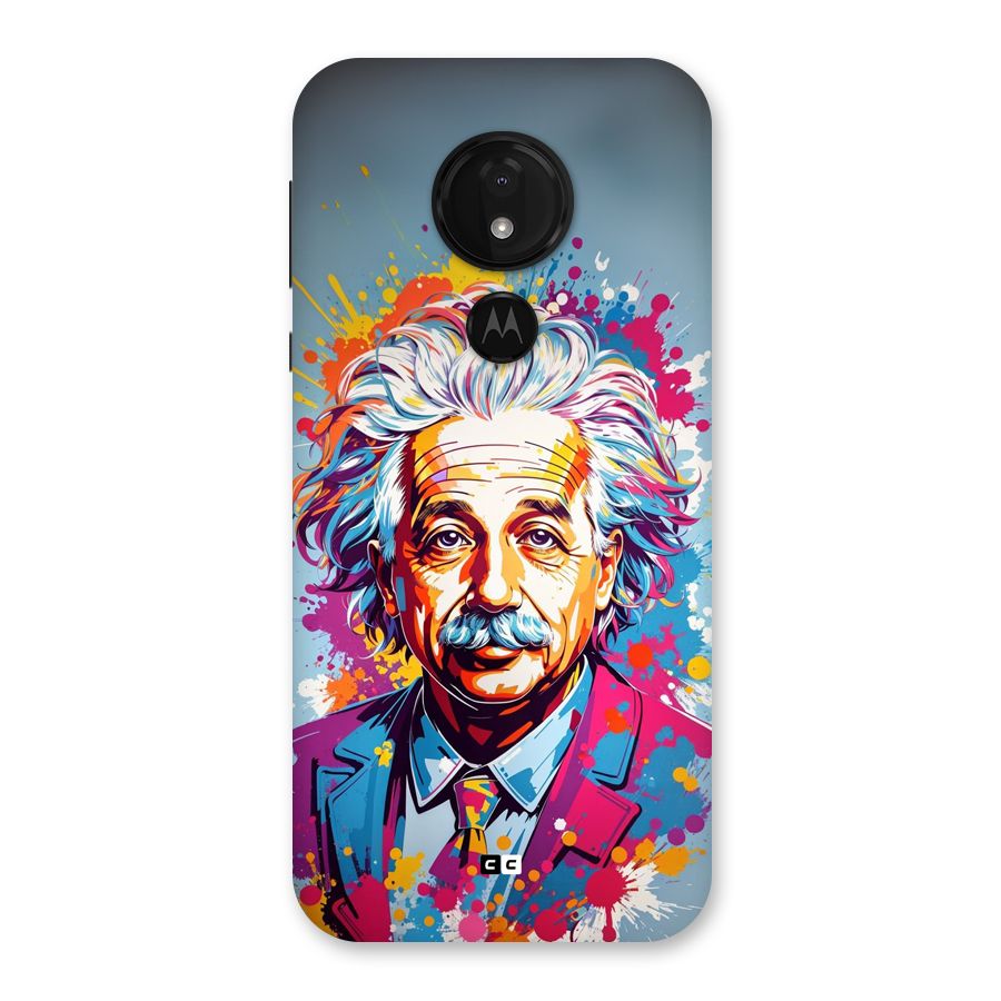 Einstein illustration Back Case for Moto G7 Power