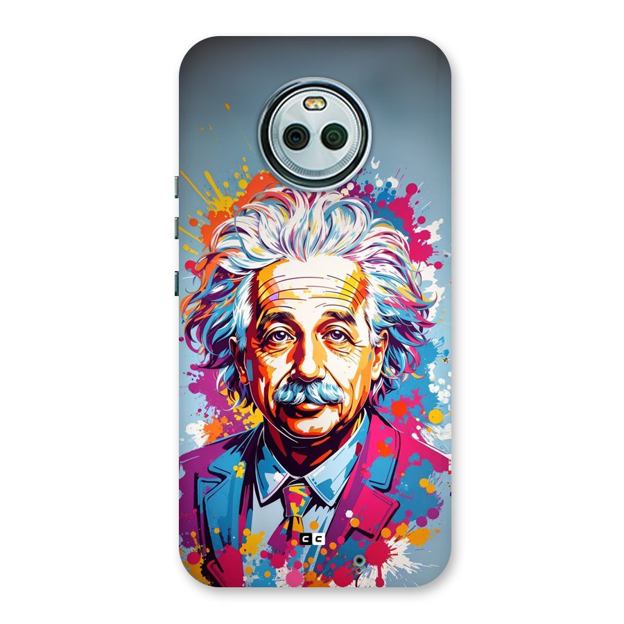Einstein illustration Back Case for Moto X4