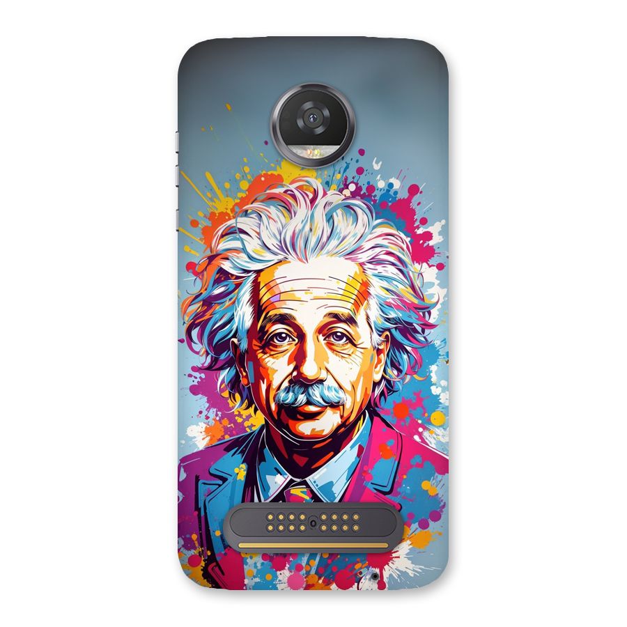 Einstein illustration Back Case for Moto Z2 Play
