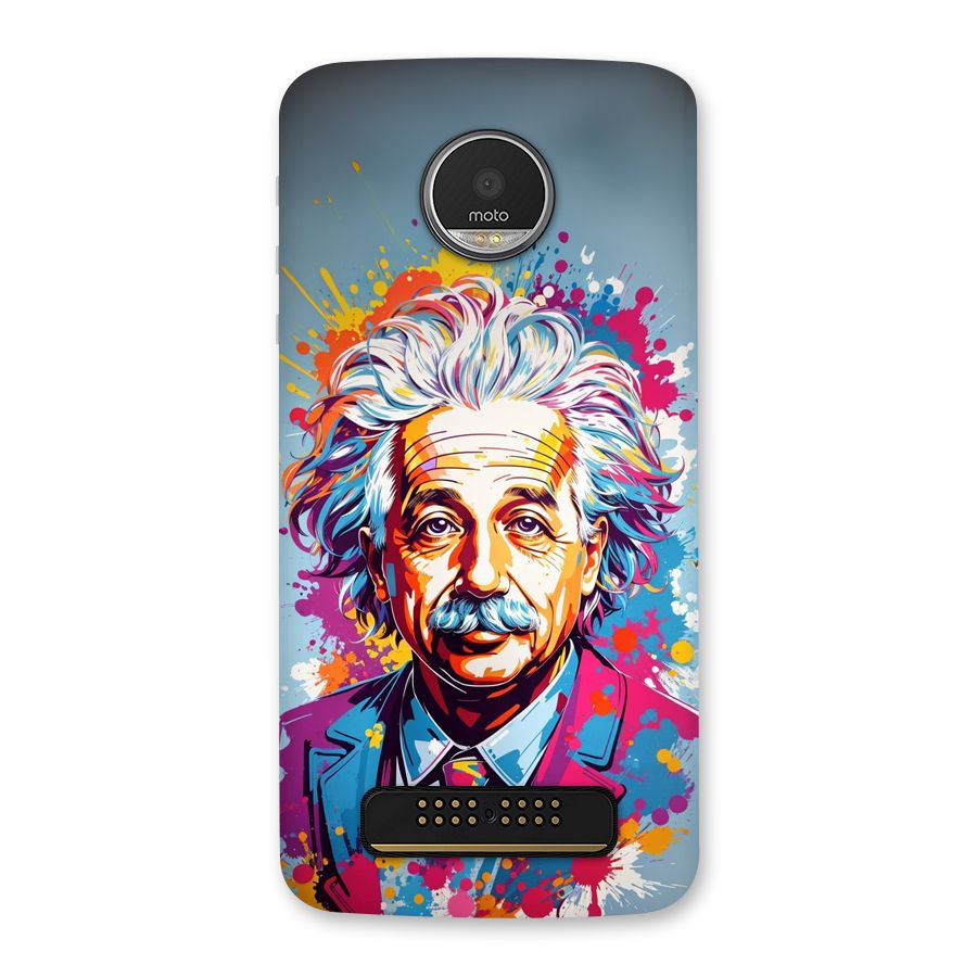 Einstein illustration Back Case for Moto Z Play