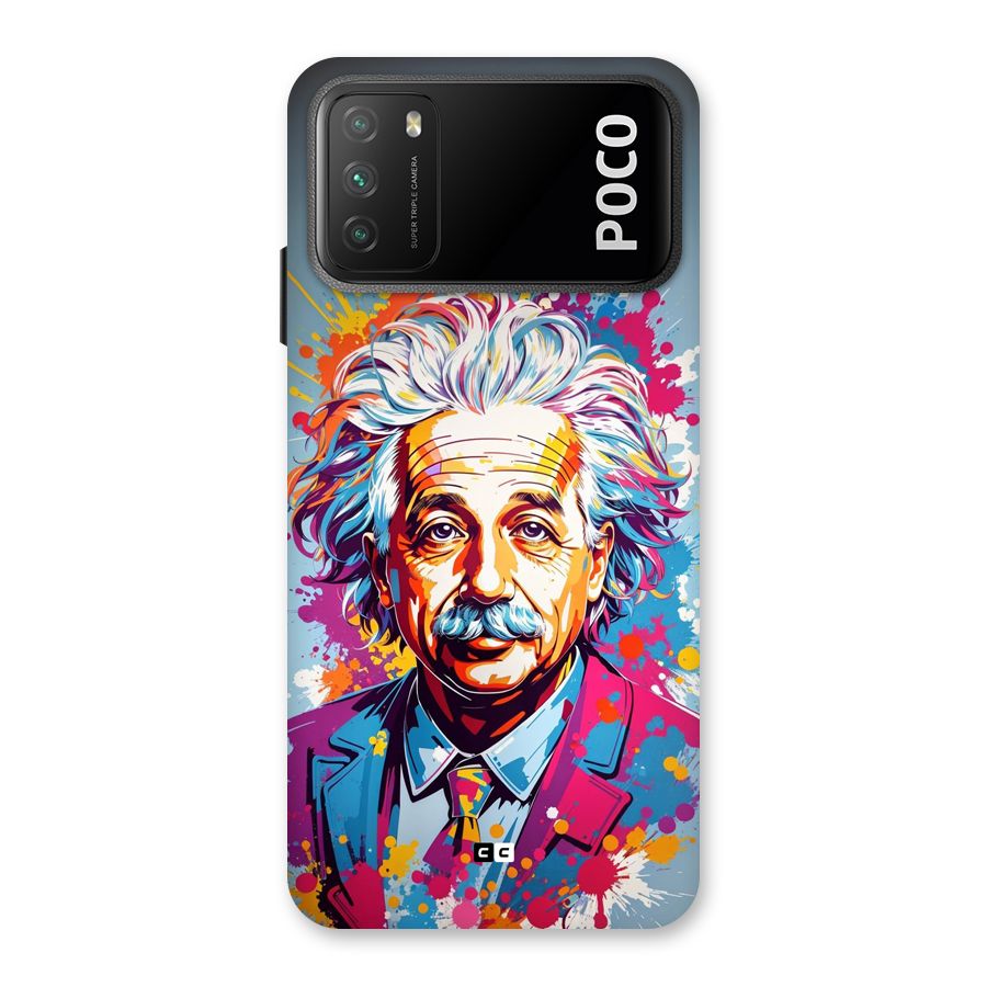 Einstein illustration Back Case for Poco M3