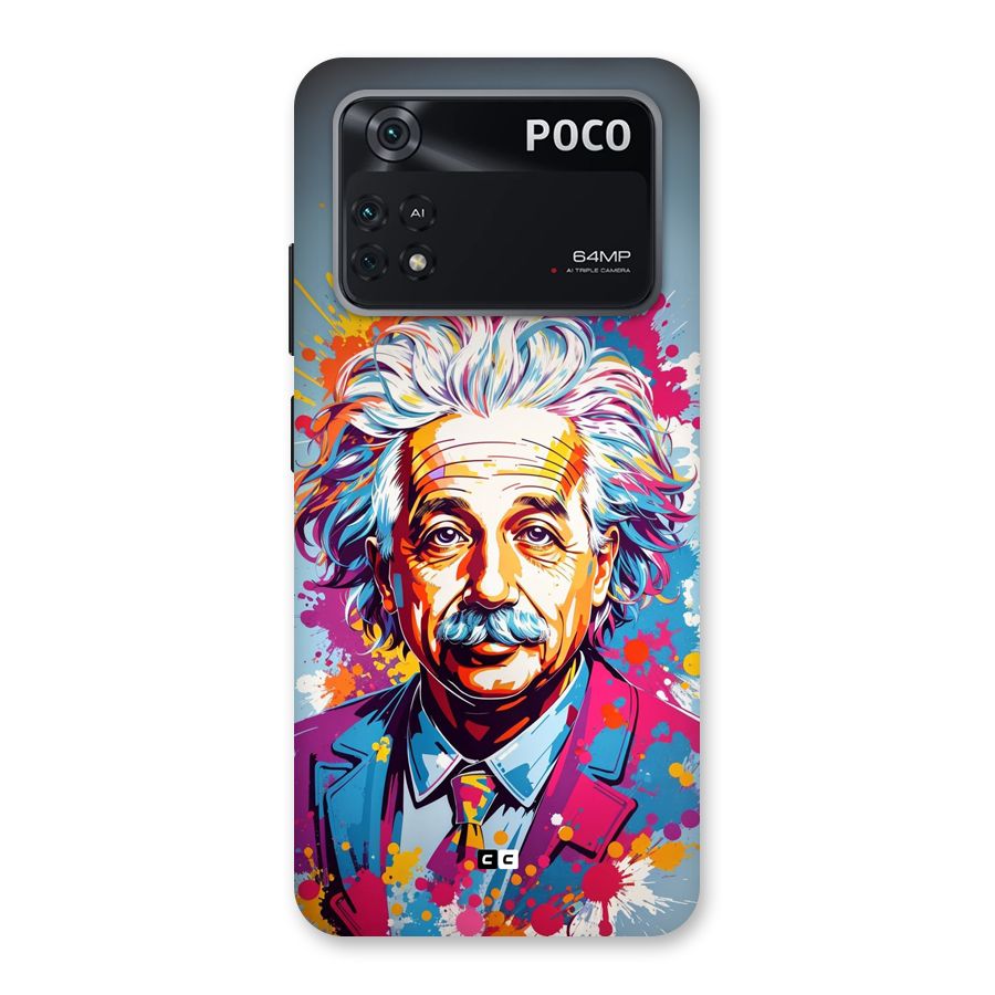 Einstein illustration Back Case for Poco M4 Pro 4G