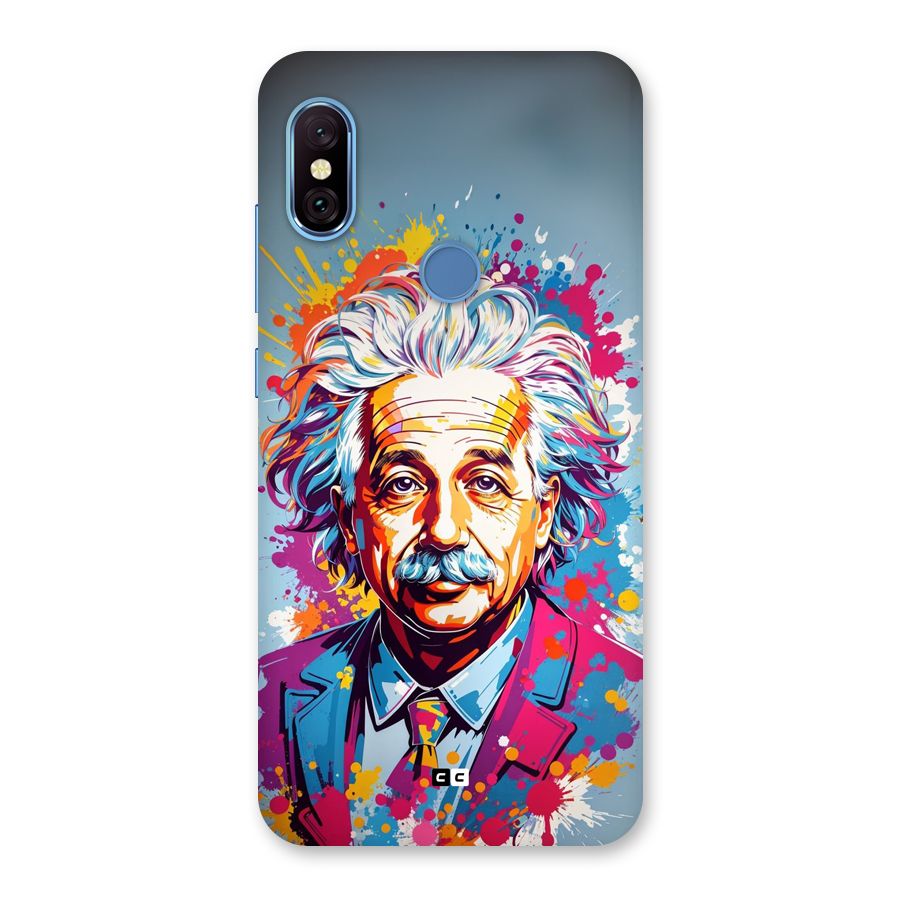 Einstein illustration Back Case for Redmi Note 6 Pro