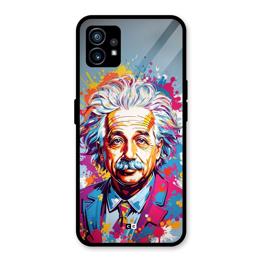 Einstein illustration Glass Back Case for Nothing Phone 1