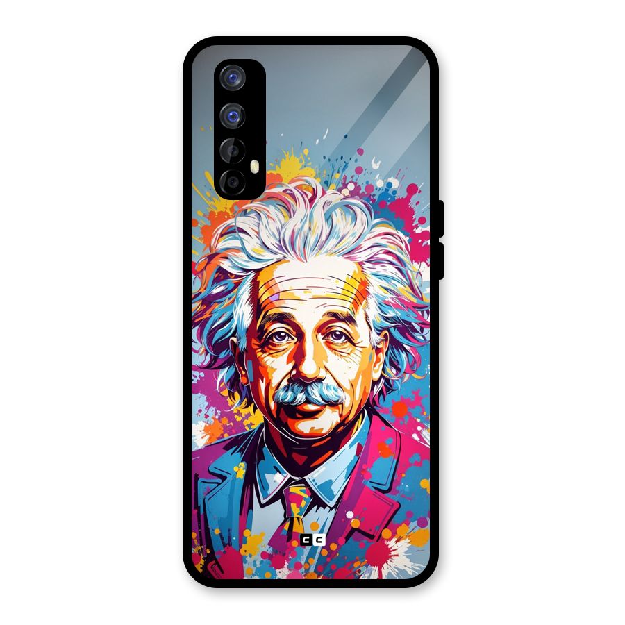Einstein illustration Glass Back Case for Realme Narzo 20 Pro