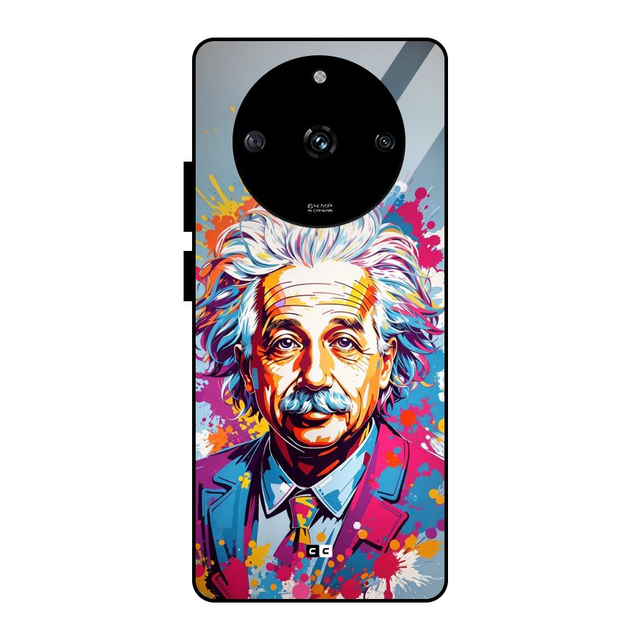Einstein illustration Glass Back Case for Realme Narzo 60 5G
