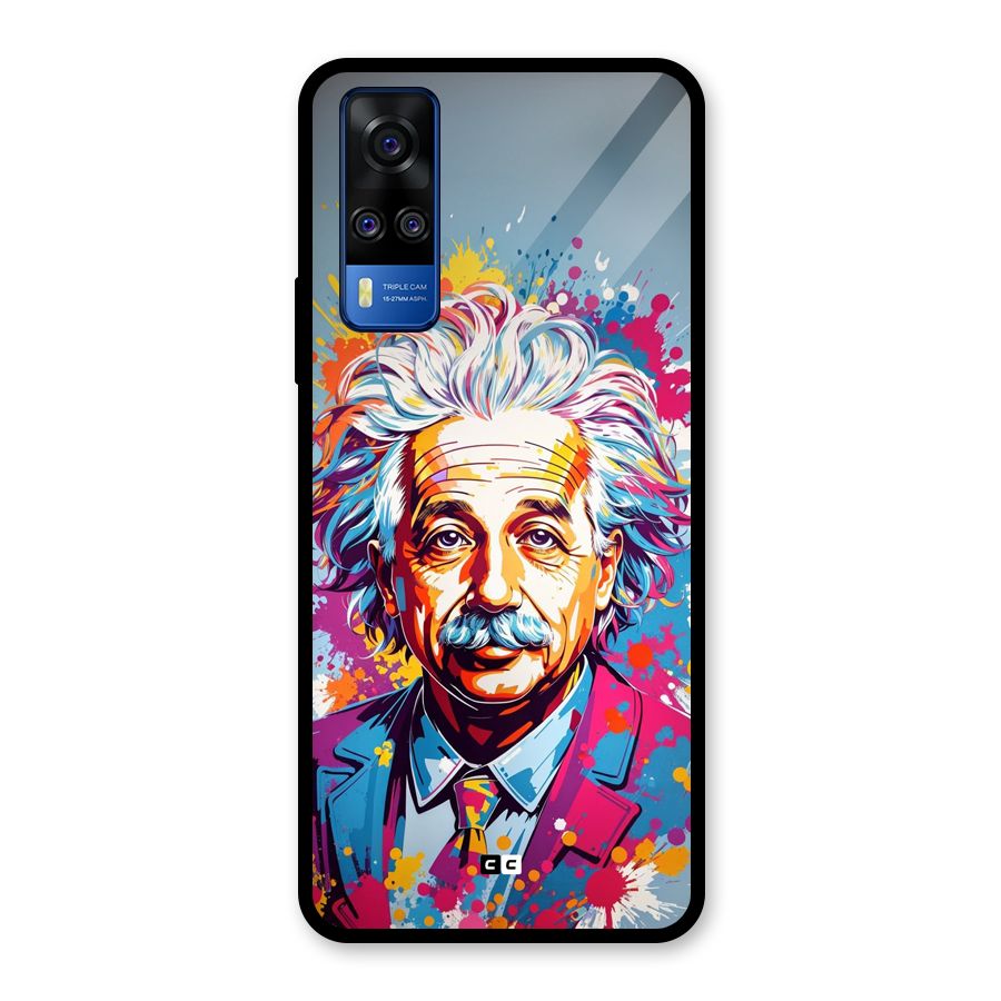 Einstein illustration Glass Back Case for Vivo Y31