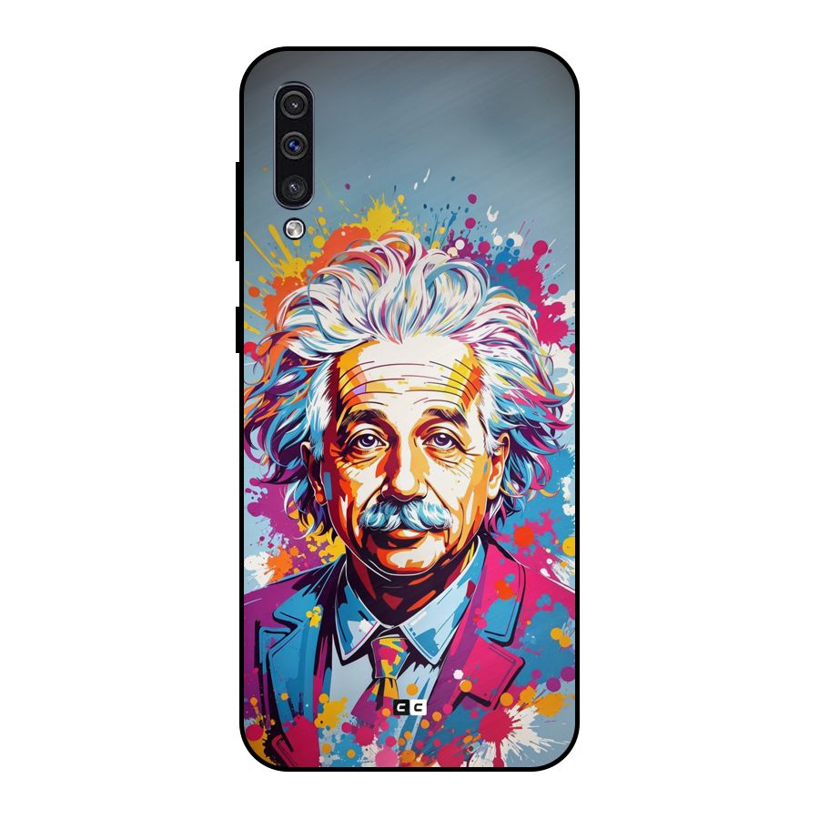Einstein illustration Metal Back Case for Galaxy A50