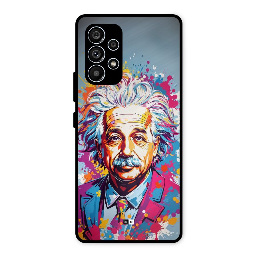 Einstein illustration Metal Back Case for Galaxy A53 5G