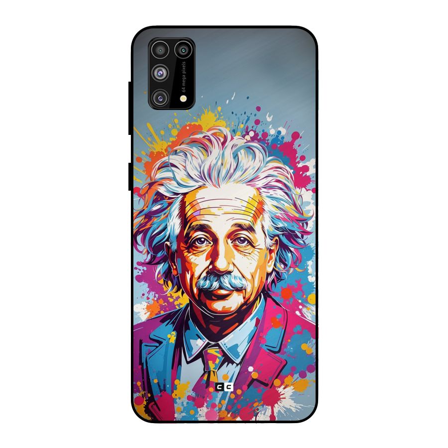 Einstein illustration Metal Back Case for Galaxy F41