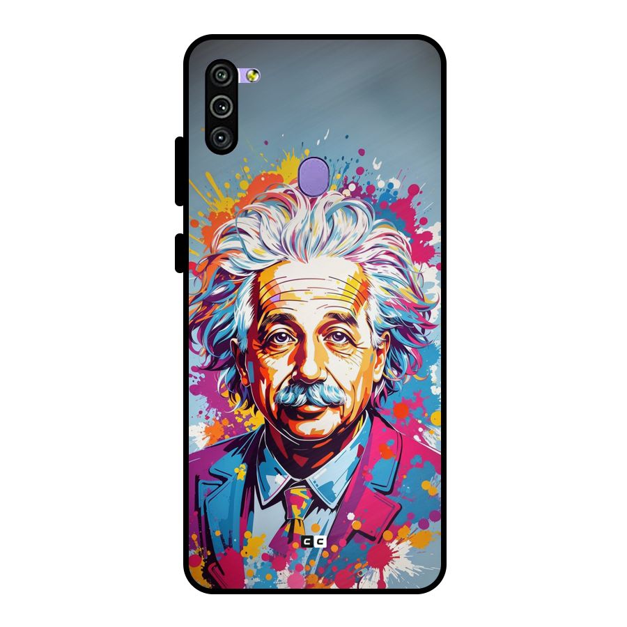 Einstein illustration Metal Back Case for Galaxy M11