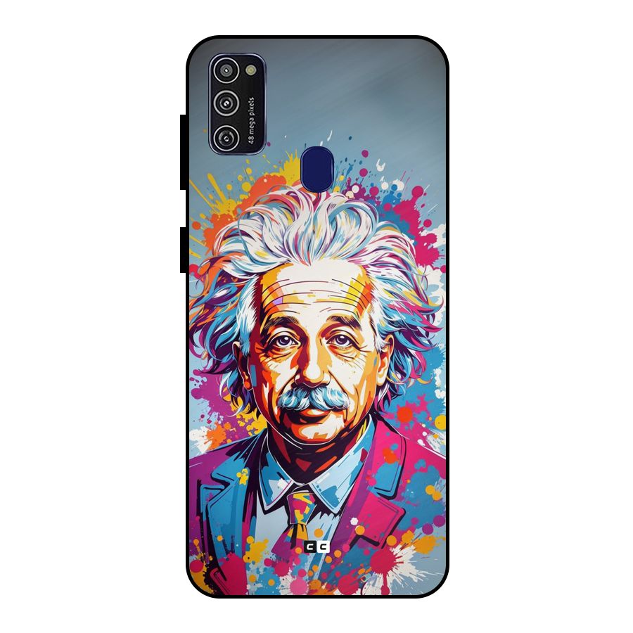 Einstein illustration Metal Back Case for Galaxy M30s