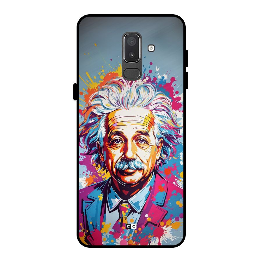 Einstein illustration Metal Back Case for Galaxy On8 (2018)