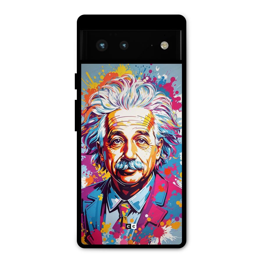 Einstein illustration Metal Back Case for Google Pixel 6