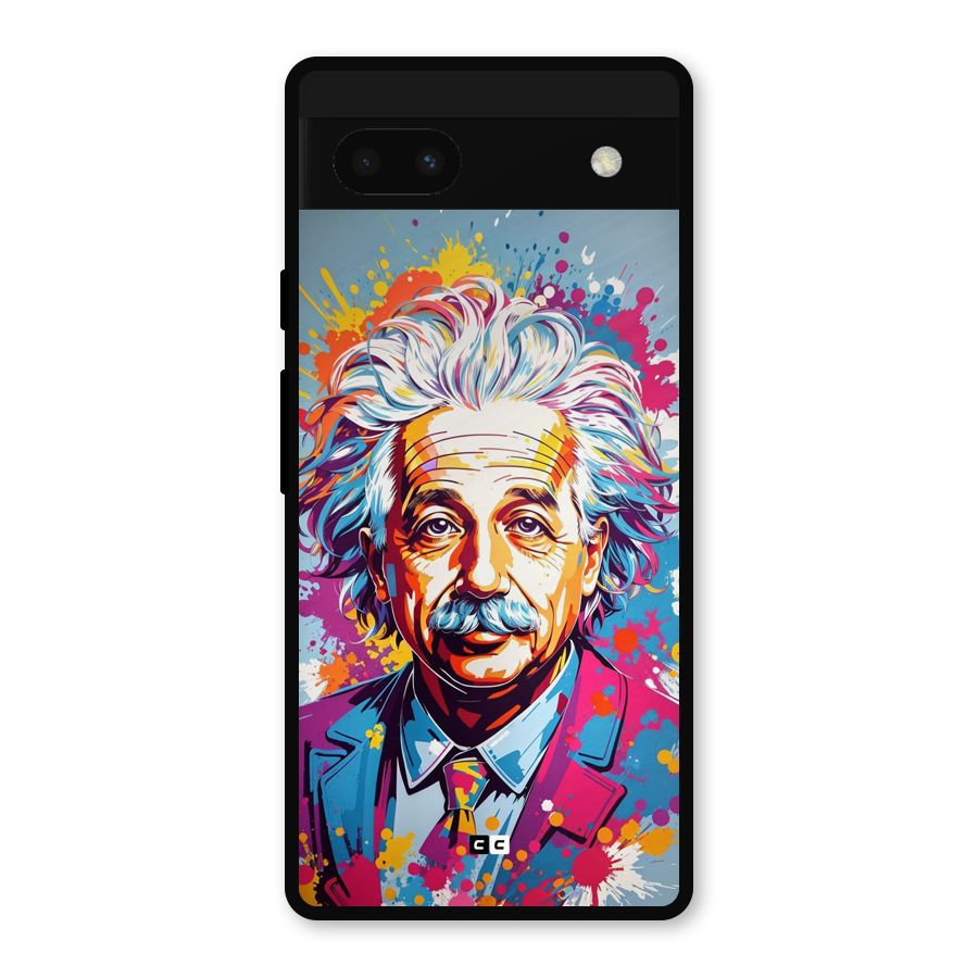 Einstein illustration Metal Back Case for Google Pixel 6a