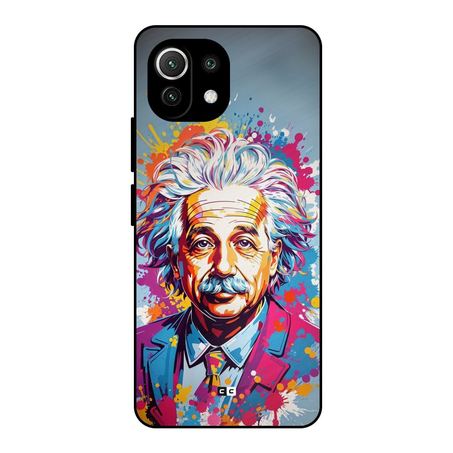 Einstein illustration Metal Back Case for Mi 11 Lite