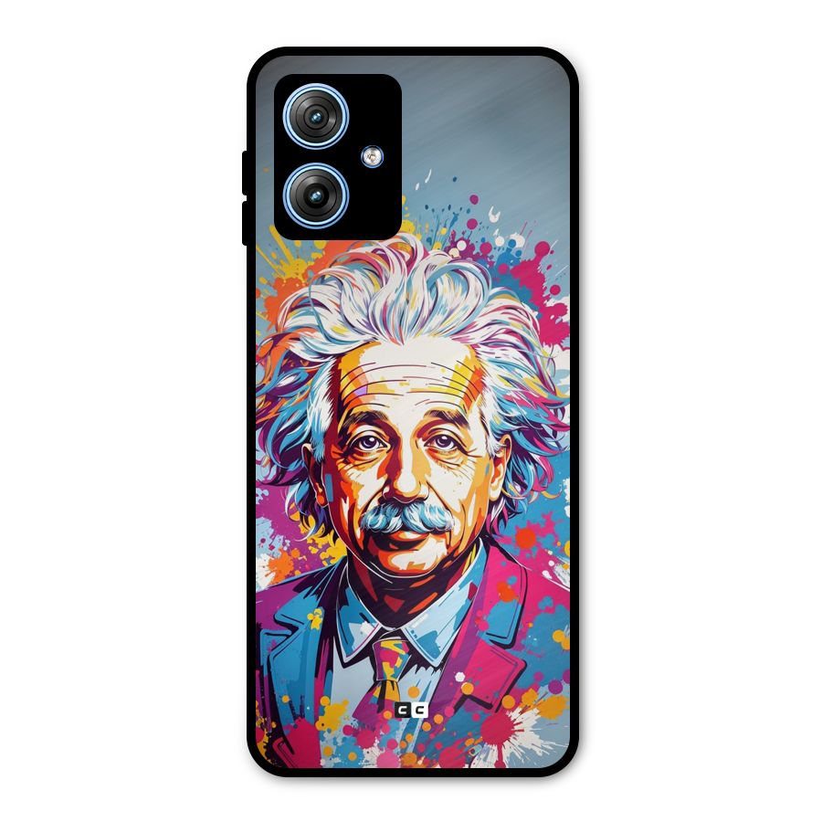 Einstein illustration Metal Back Case for Moto G54