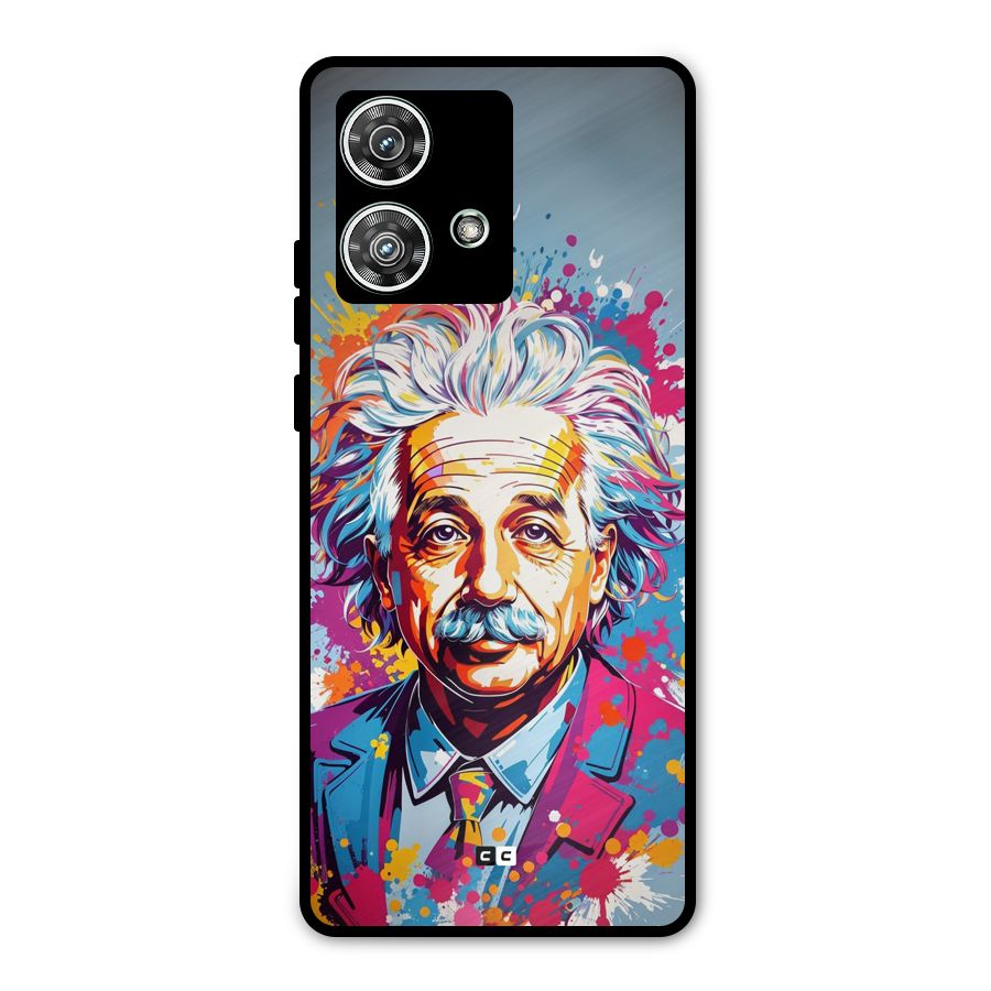 Einstein illustration Metal Back Case for Motorola Edge 40 Neo