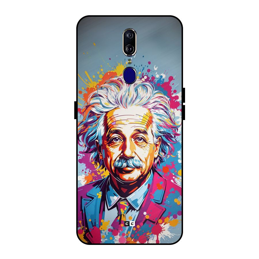 Einstein illustration Metal Back Case for Oppo F11