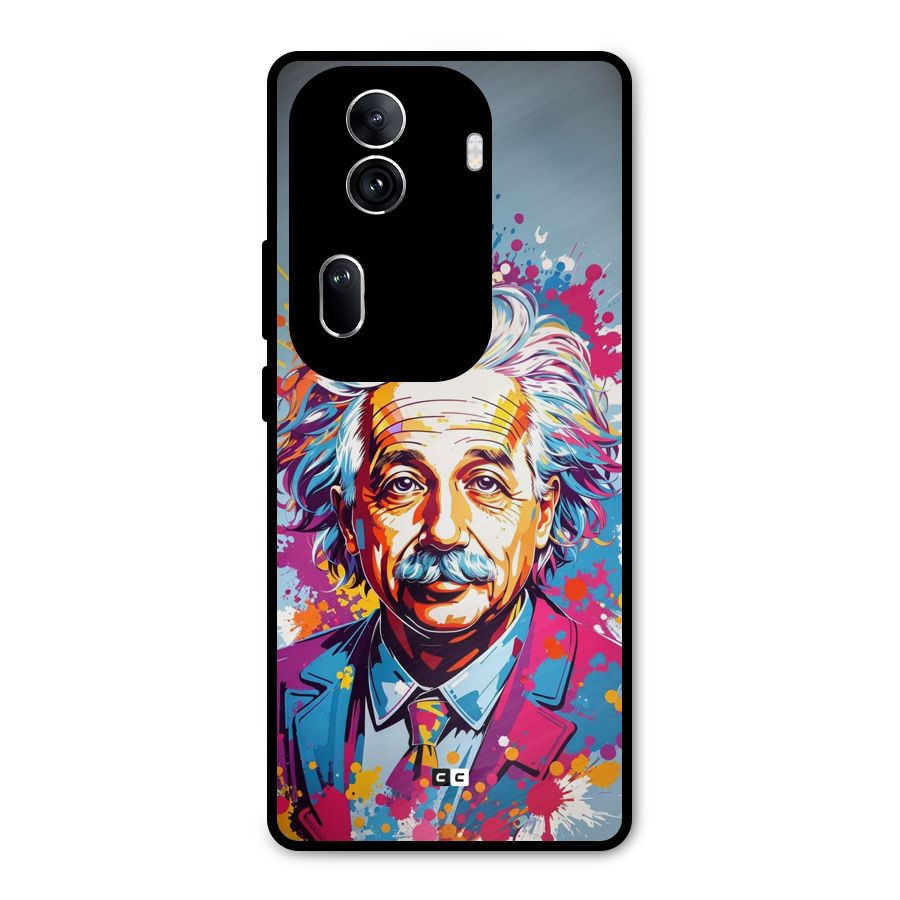 Einstein illustration Metal Back Case for Oppo Reno11 Pro 5G