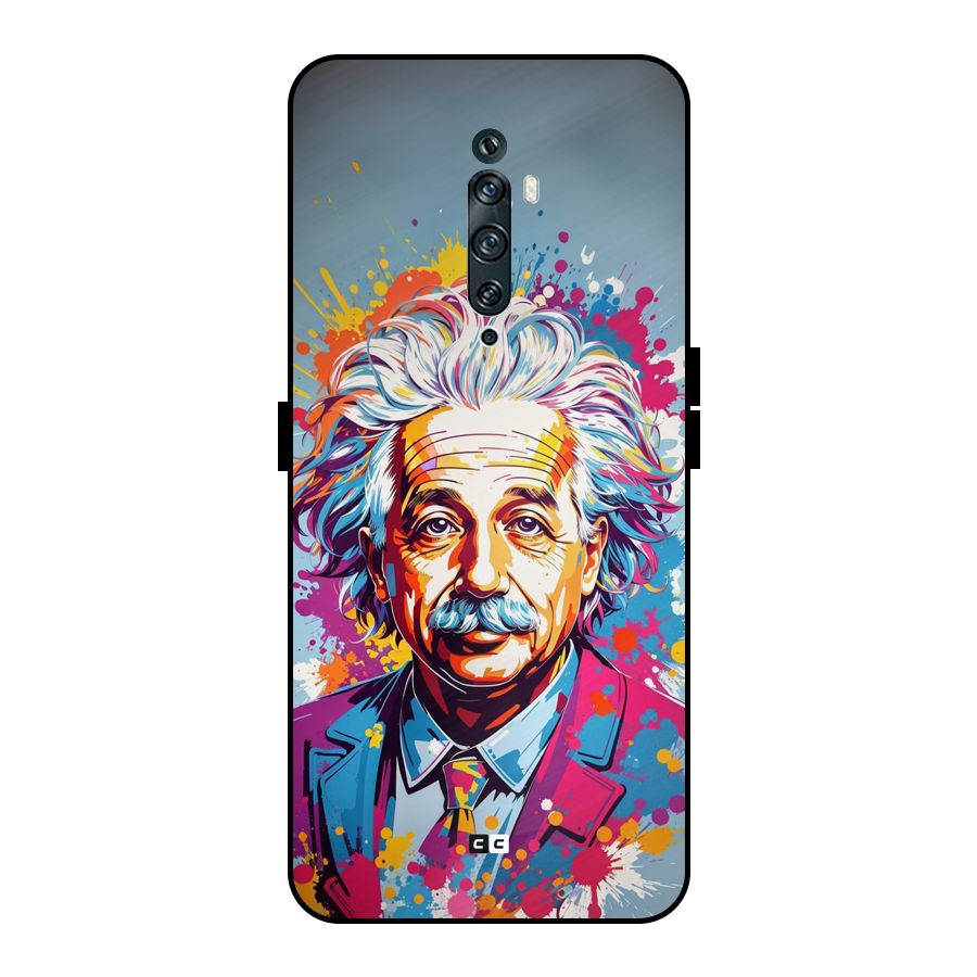 Einstein illustration Metal Back Case for Oppo Reno2 Z