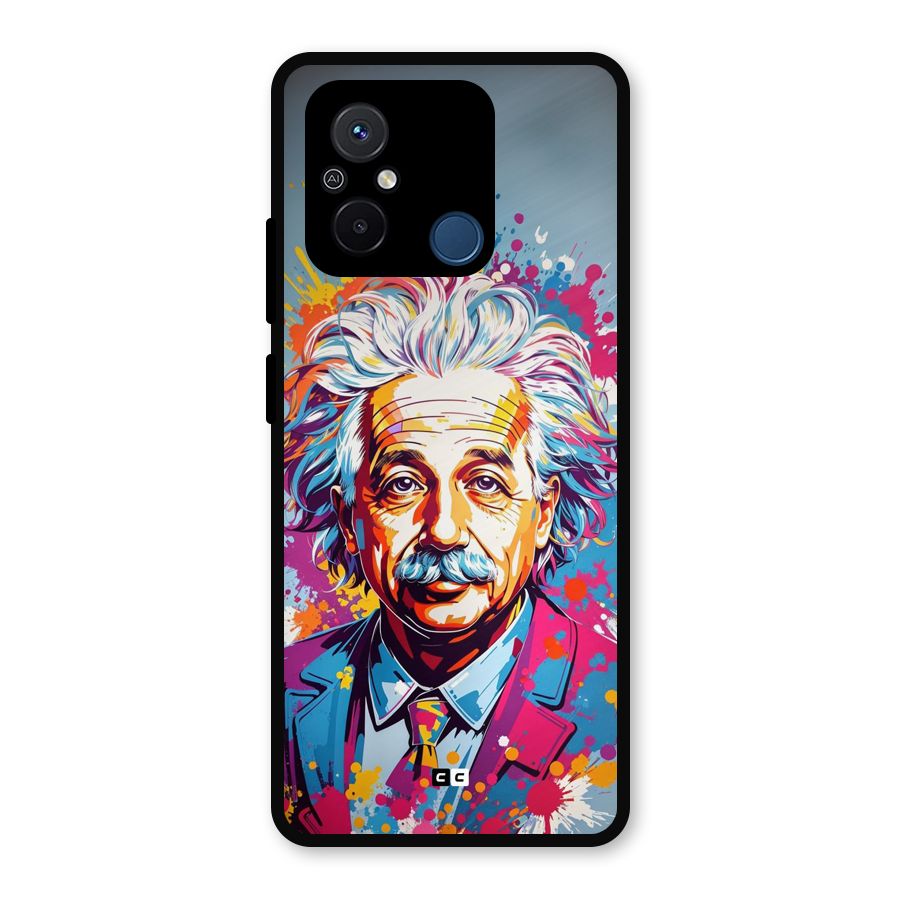 Einstein illustration Metal Back Case for Poco C55