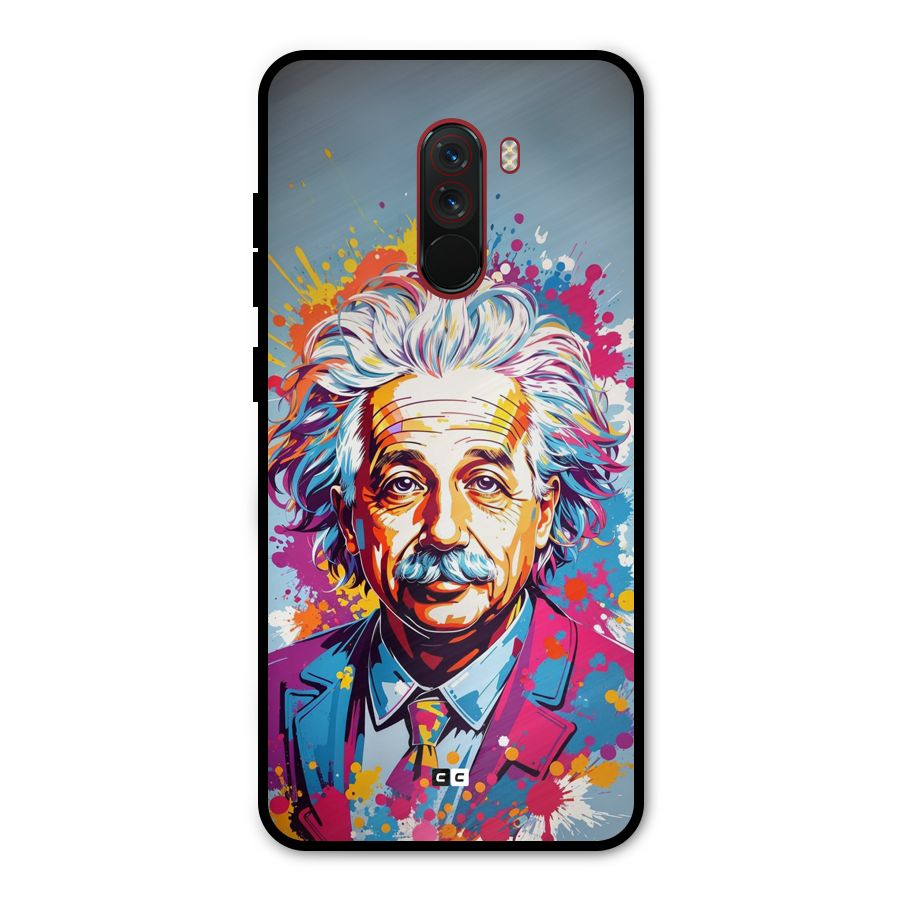 Einstein illustration Metal Back Case for Poco F1