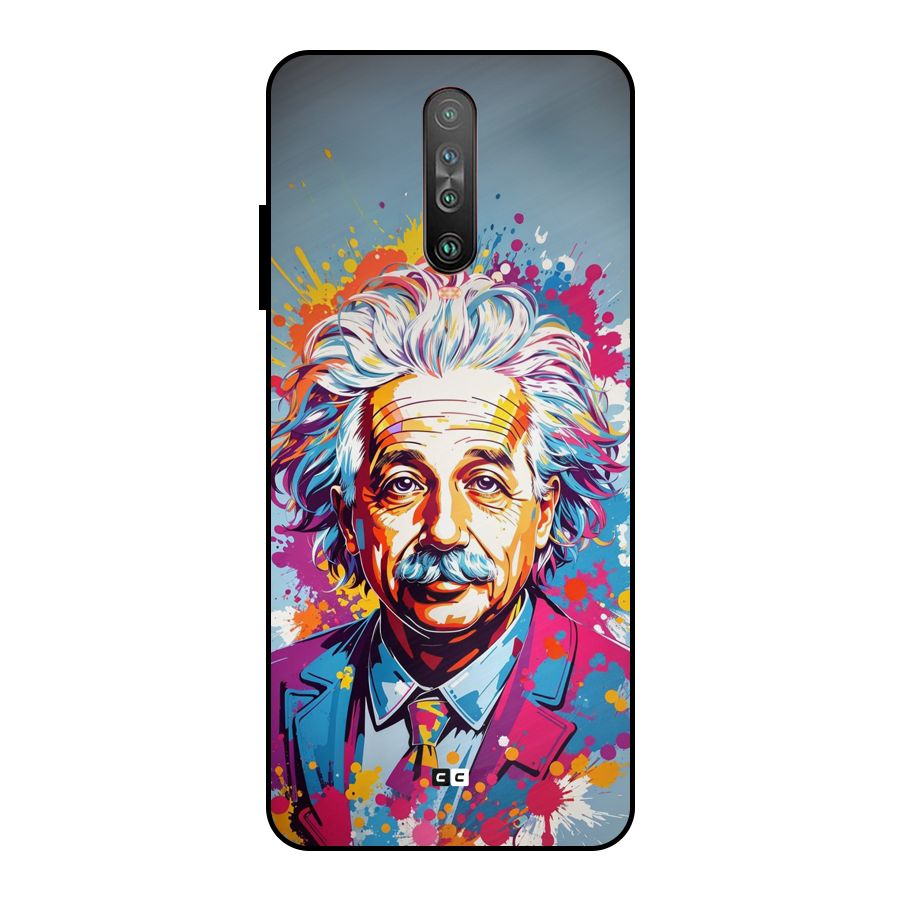 Einstein illustration Metal Back Case for Poco X2