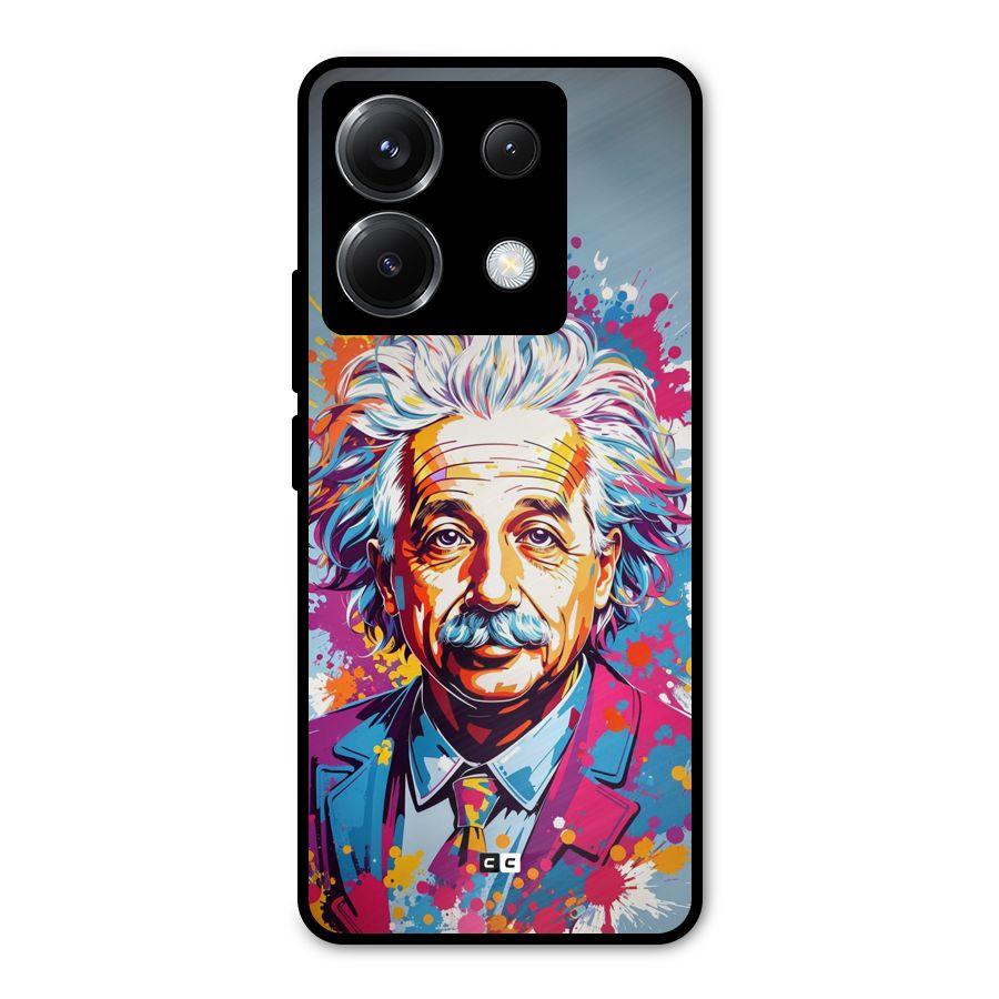 Einstein illustration Metal Back Case for Poco X6